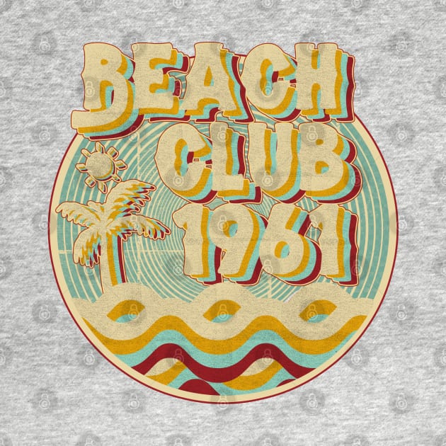 vintage retro beach club 70s 1961 with spirale turqoise by lord cobra